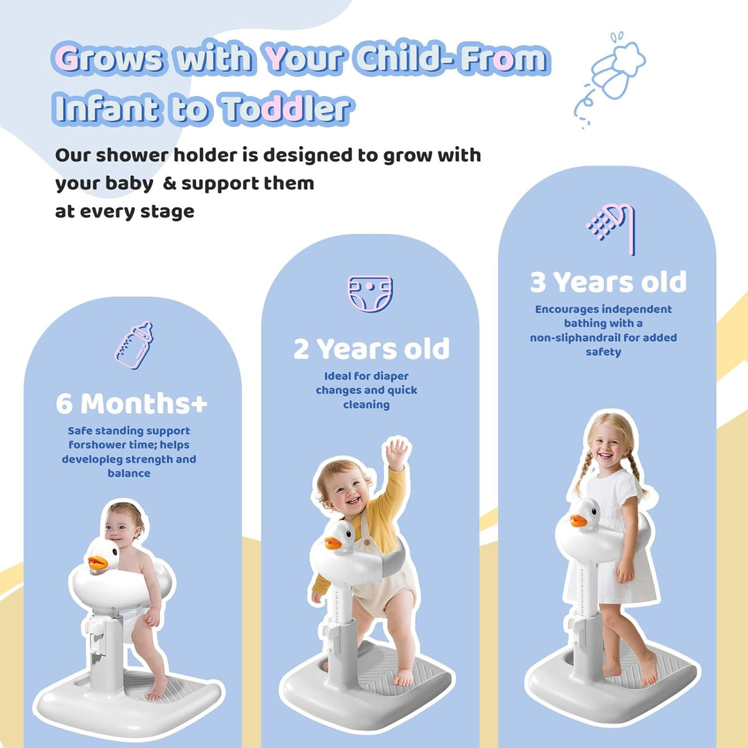 Baby Dusche Ständer – Einstellbarer Baby Shower Stand Support mit AntiRutsch Basis - Duschständer Ki