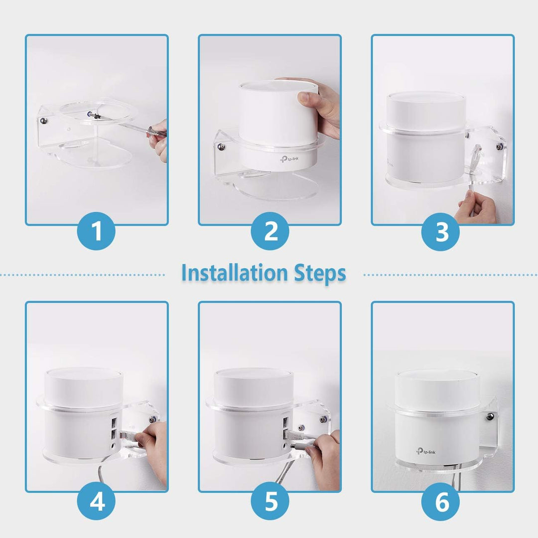 HOLACA Wandhalterung für TP-Link Deco X55/X55 Pro/X20/X25/X50/XE75/X60/X68/W3600 WiFi 6 Mesh WLAN (A