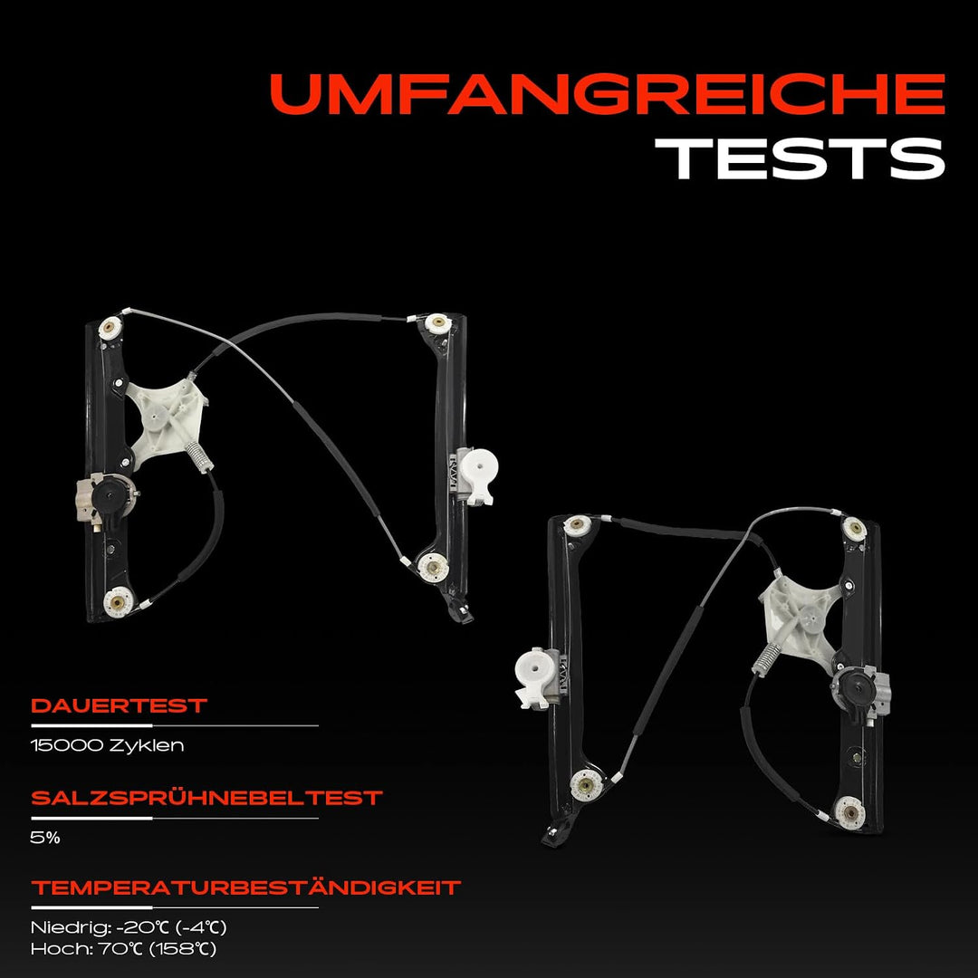Frankberg 2x Fensterheber Elektrisch Ohne Motor Vorne 51337223651 | Kompatibel mit 6er Cabriolet F12