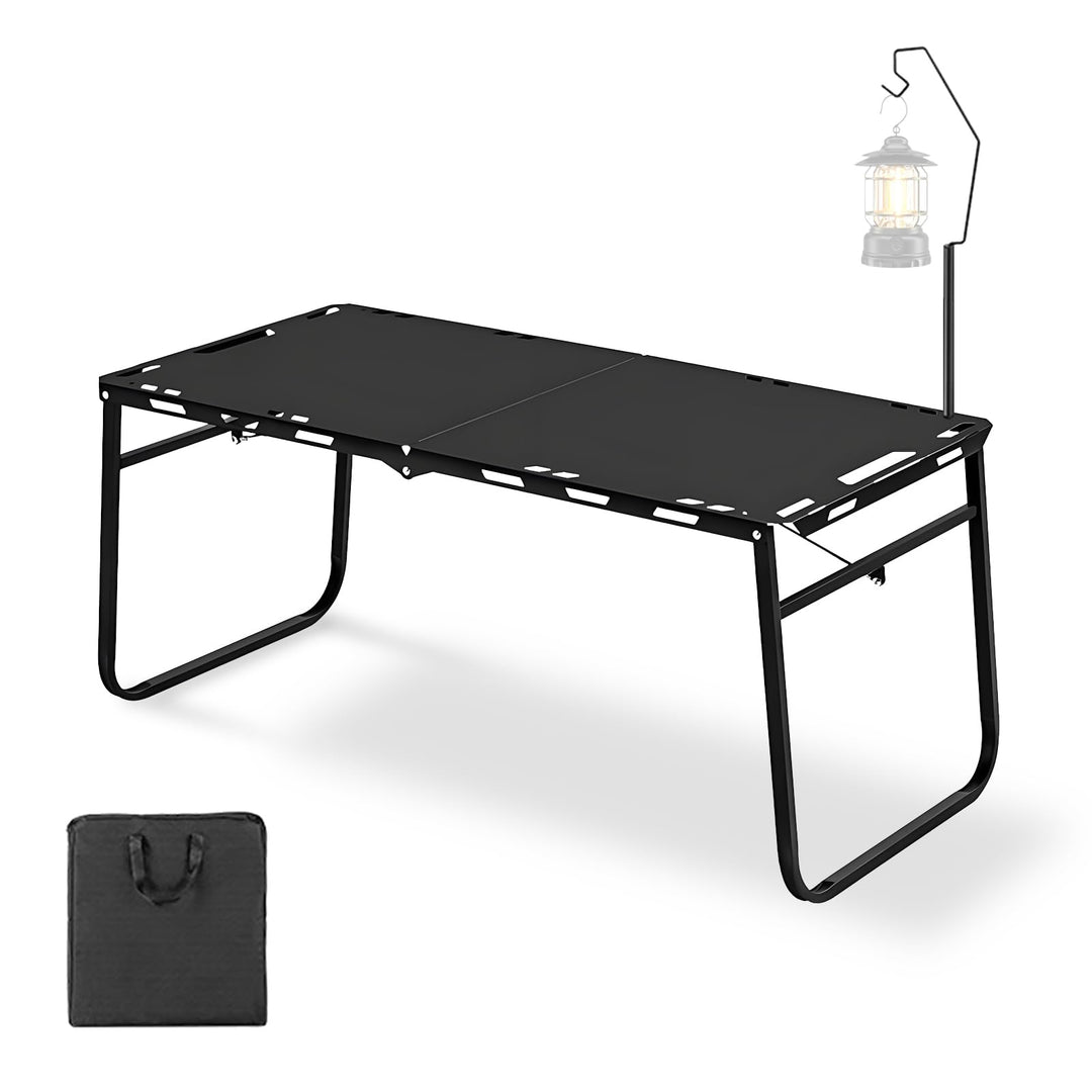 Camping Tisch Klappbar 84 x 42cm mit Lampenhalter für 4 Personen | Camping Klapptisch, Falttisch mit