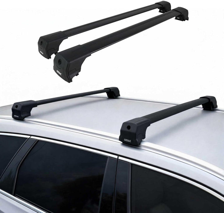 Dachträger kompatibel mit Mitsubishi Outlander 3 2012-2021 Alu Schwarz TUV ABE 2X, Schwarz