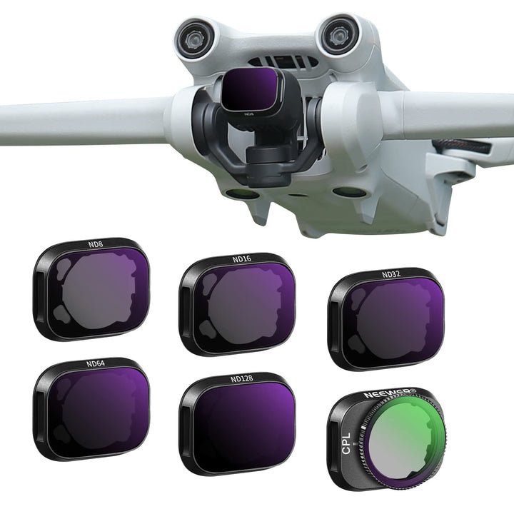 NEEWER ND Filter Set Kompatibel mit DJI Mini 3 Pro,Neutraldichtefilter Drohnenobjektiv Zubehör mit 6