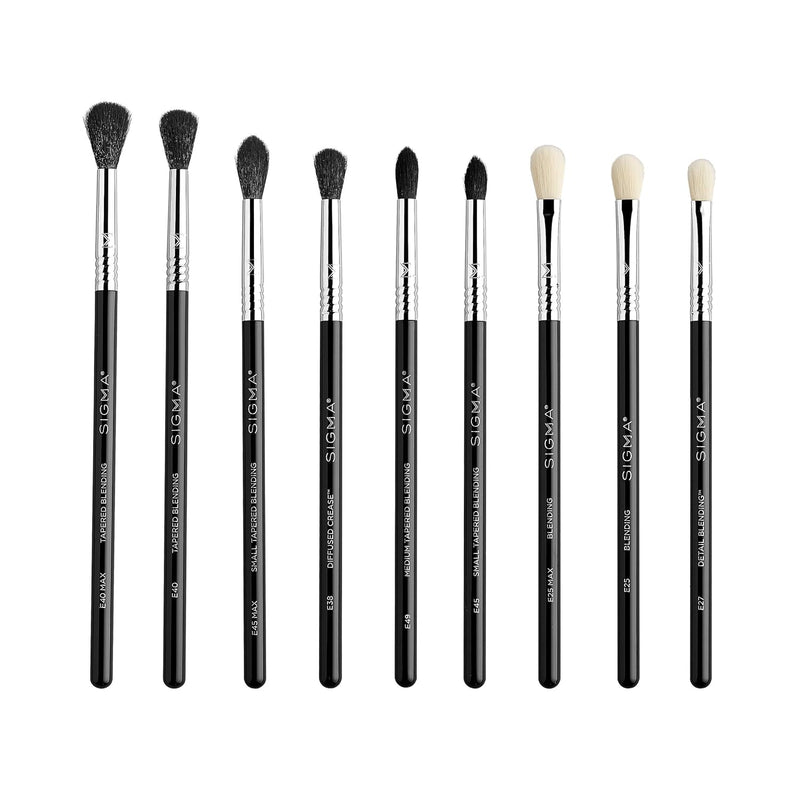 Sigma Beauty Deluxe Blending Brush Set, 9 Blending Brushes in voller Grösse 9 Piece Set, 9 Piece Set