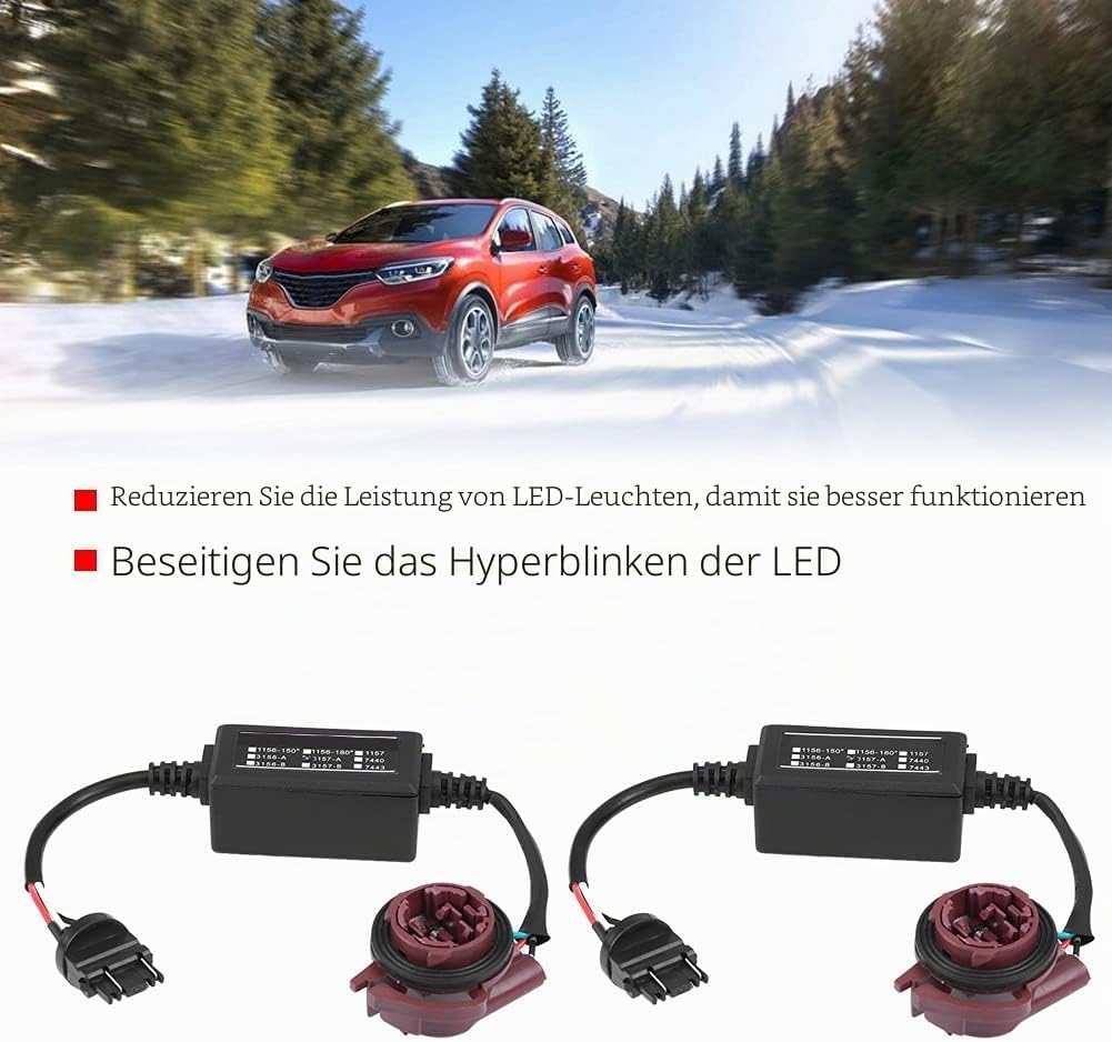 3157 LED-Lastwiderstände Plug-and-Play-Anti-Flicker-Kabelbaum, 2 STÜCKE Anti-Hyper-Blink-Blitzfehler