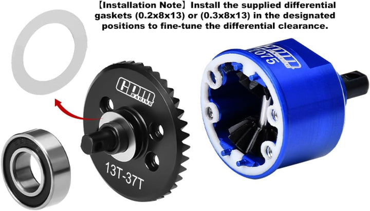 4140 Carbon Steel + 7075 Alloy Front & Rear Complete Differential for Traxxas 1/16 Mini Maxx 4WD RTR