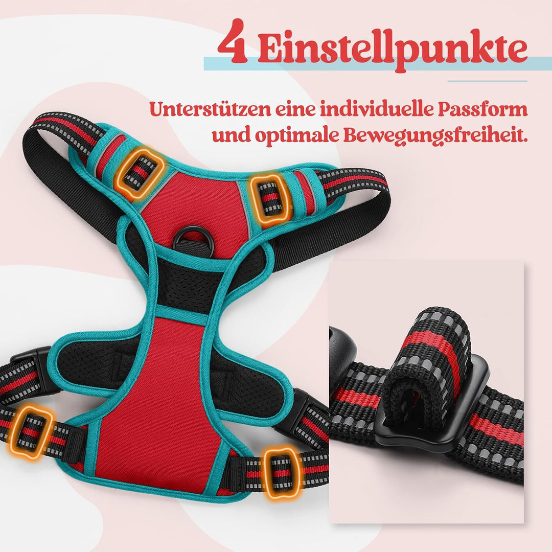 rabbitgoo Hundegeschirr Mittelgrosse Hunde, Anti Zug Geschirr mit Kontrolle, No Pull Verstellbar Hun