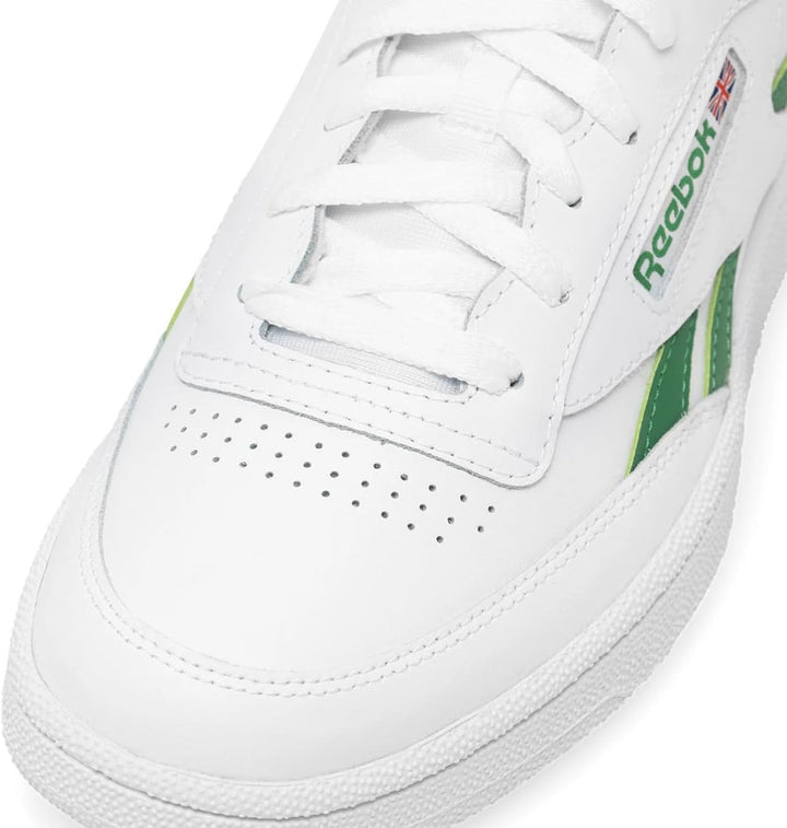 Reebok Unisex Club C Revenge Sneaker, Ftwwht Glegrn Ftwwht