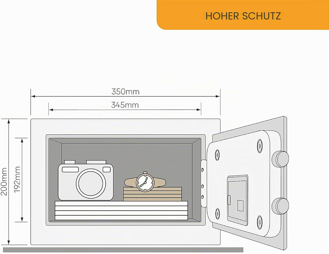 Yale YSV/170/DB2/B Sicherheitssafe Basic Bereich Blau 170 x 230 x 170 mm klein