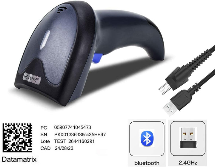 NETUM Bluetooth 2D Barcode-Scanner 3-in-1 (2,4G Wireless &amp; Bluetooth &amp; USB verkabelt) Barcodeleser S