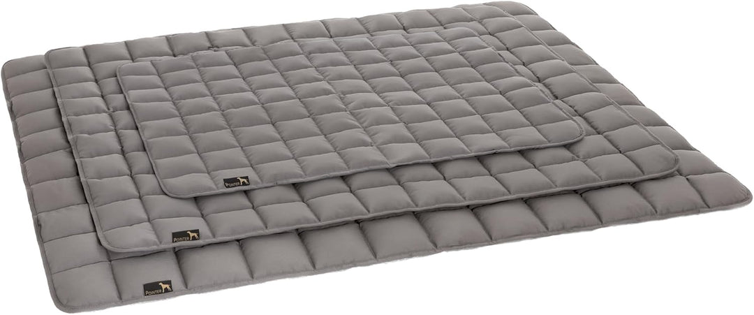 Doctor Bark Pointer | Hundedecke, gepolsterte Liegedecke, Hundematte waschbar (M - 80x60 cm, Hellgra