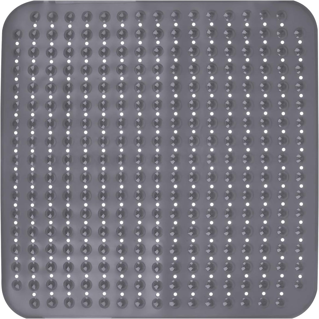 Leeko 80x80cm Duschmatten, rutschfest Badematte mit 285 Saugnäpfen und Abflusslöchern, PVC Material