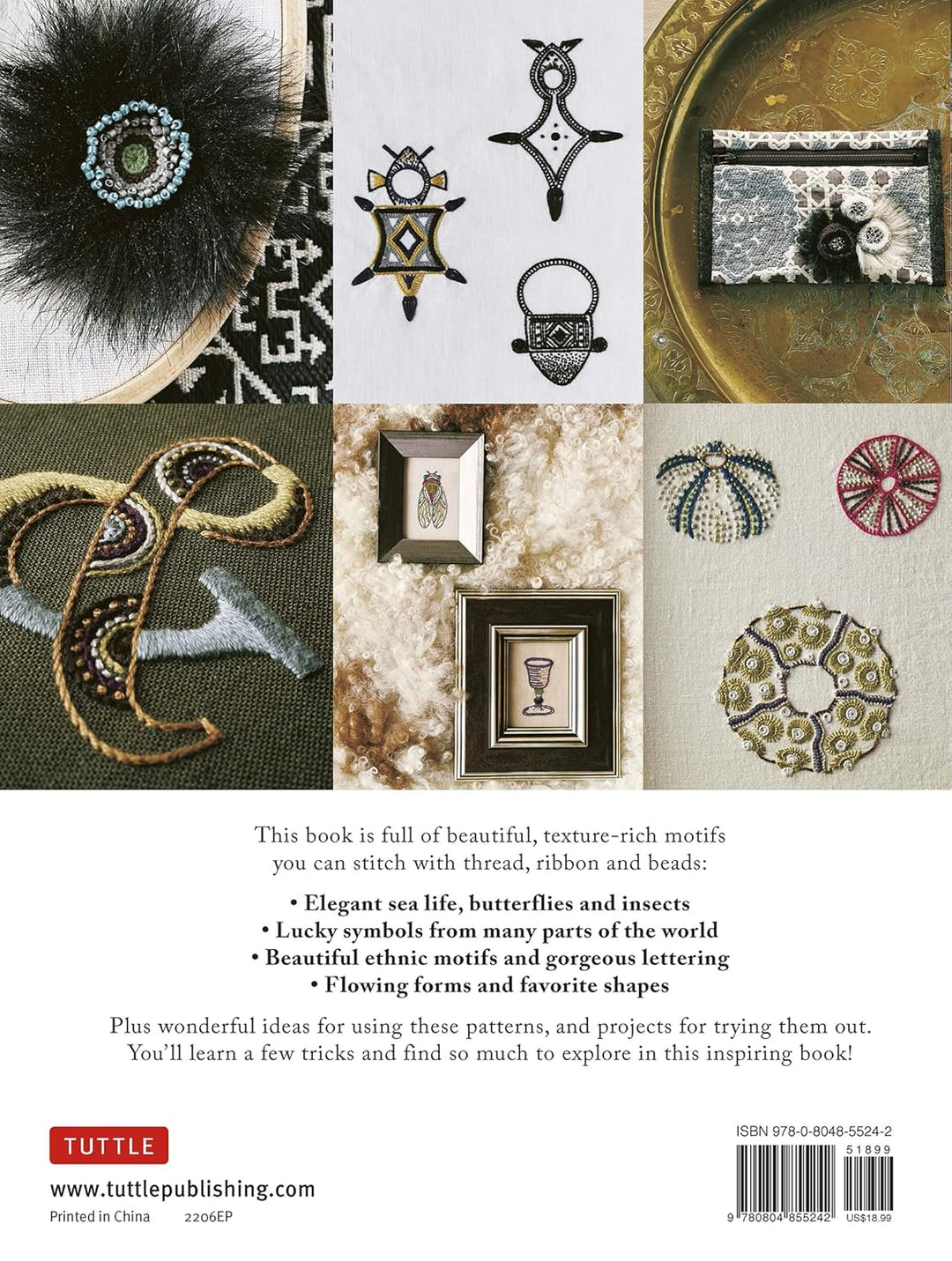 Modern Japanese Embroidery Stitches: Bold & Exotic Plants, Sea Life, Charms, Letters and More!: Over