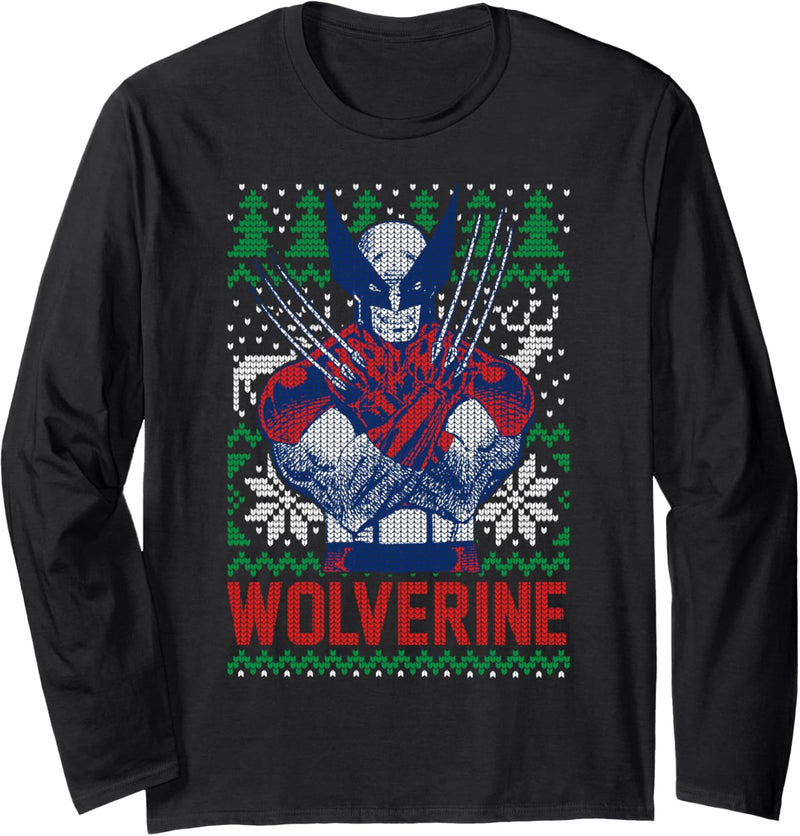 Marvel X-Men Wolverine Weihnachten Tree Ugly Langarmshirt