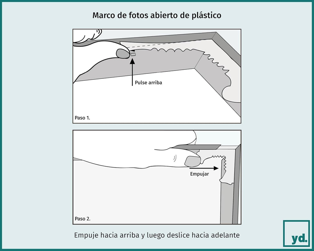 yd. Your Decoration - Bilderrahmen 60x60 cm - Bilderrahmen aus Kunststoff mit Acrylglas - Antireflex