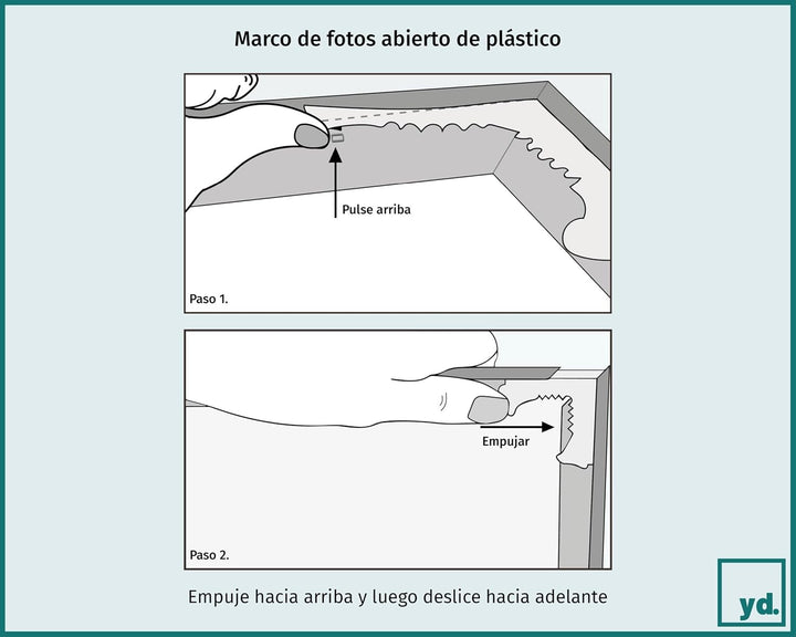 yd. Your Decoration - Bilderrahmen 60x60 cm - Bilderrahmen aus Kunststoff mit Acrylglas - Antireflex
