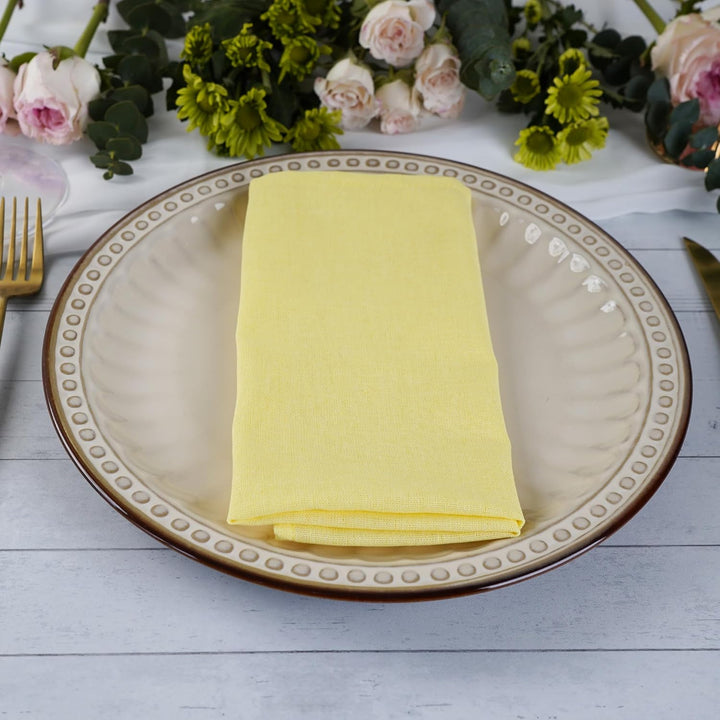 weich Polyester -Leinen gemischt Abendessen Cloth Servietten, 12 Stück (40 x 40 cm), für Veranstaltu