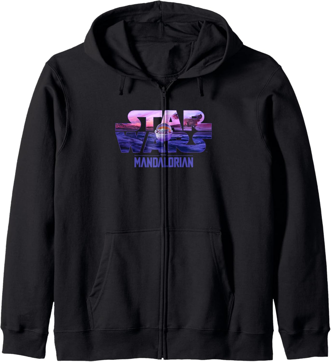 Star Wars: The Mandalorian Grogu In Pod Purple Skyline Kapuzenjacke