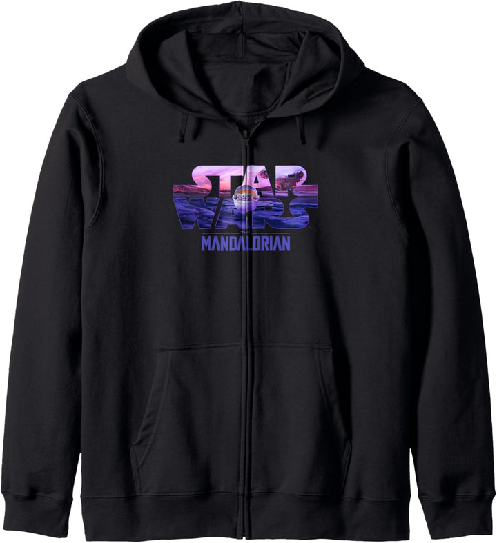 Star Wars: The Mandalorian Grogu In Pod Purple Skyline Kapuzenjacke