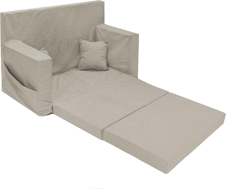 Flumi Personalisierte Kindercouch Kindersofa mit Schlaffunktion 3in1 Gravur Kindername - Kinder Sofa