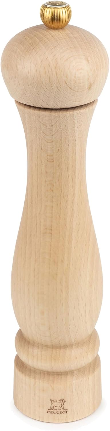 Peugeot Clermont Manuelle Pfeffermühle, Klassische Mahlgradeinstellung, Höhe: 24 cm, Holz, Natur, 27