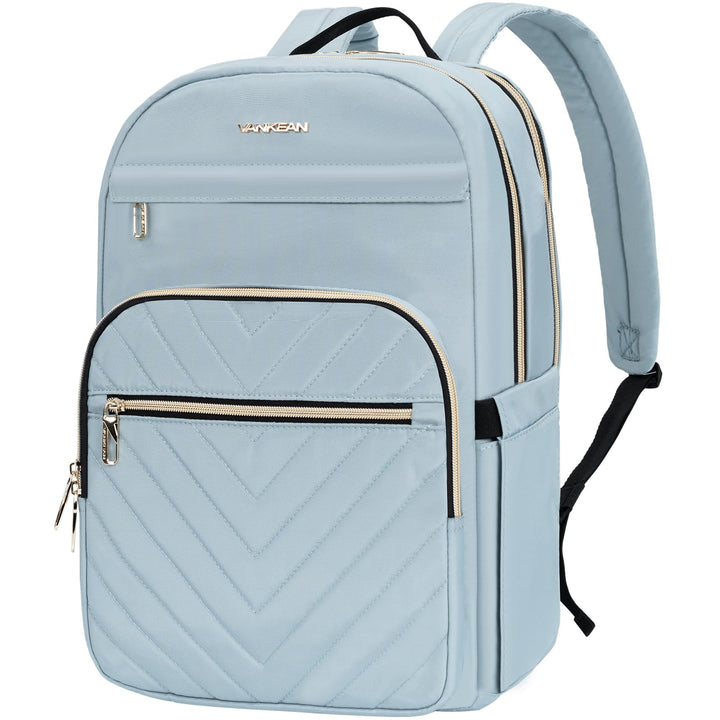 VANKEAN 15.6 Zoll Laptop Rucksack Damen, Hohe Schulrucksack Wasserdicht Damen Herren Arbeitstasche m
