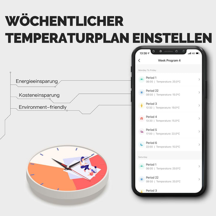 MOES Smart Thermostat für Gas/Warmwasserbereiter,WLAN Raumthermostat Programmierbares Kompatibel Ale