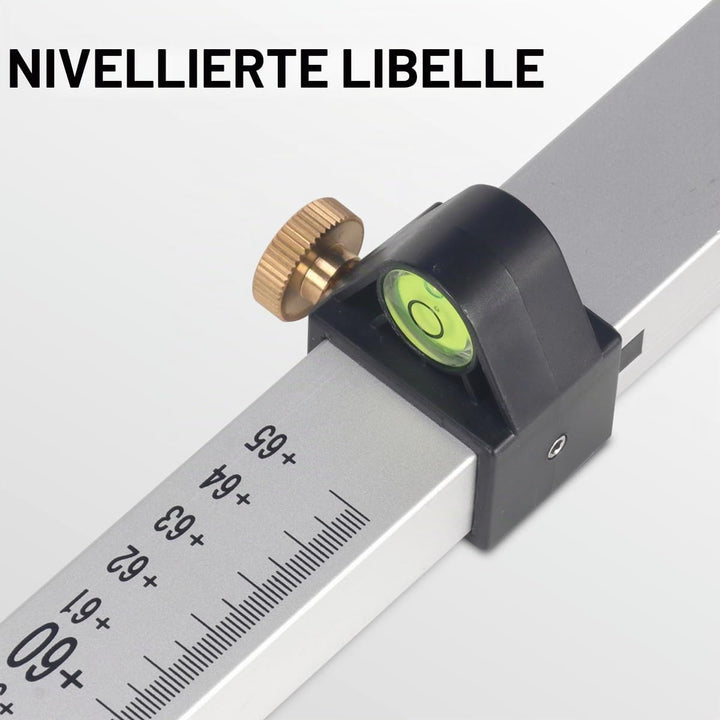 Laser-Grade-Stab, Laser-Wasserwaage für Rotationslaser mit Schnellverschluss-Aluminiumstab zum Messe