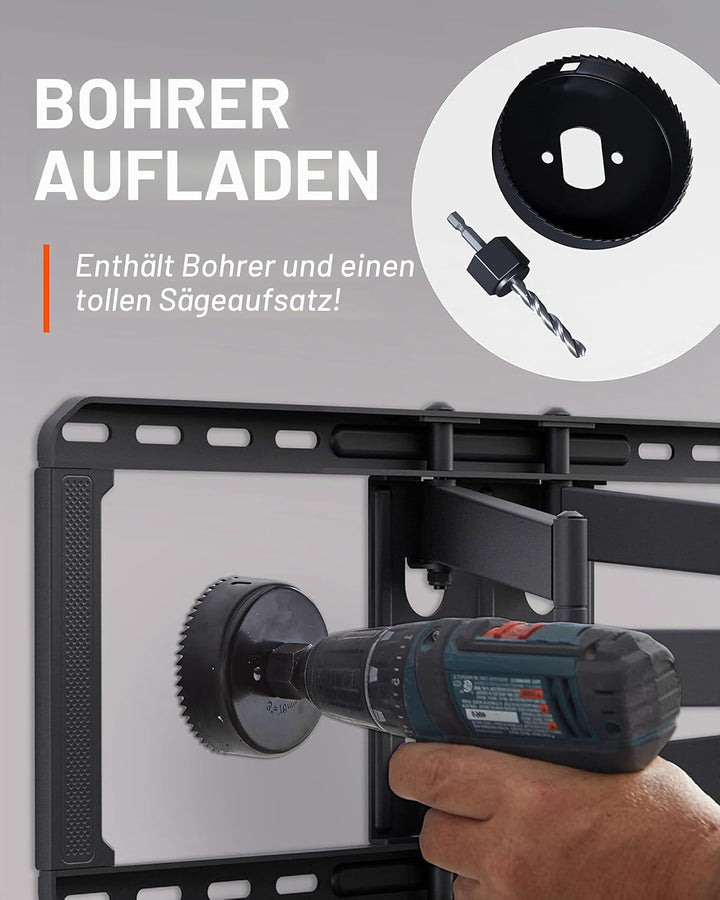 Echogear Kabel-Abdeckung für Wandfernseher - Wand-Kabeltüllen-Kit CMIWG Schwarz, Schwarz