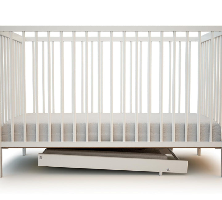 AT4 – Grosser weisser ESSENTIEL-Wickeltisch für ESSENTIEL-Babybett aus Holz für 60 x 120 und 70 x 14