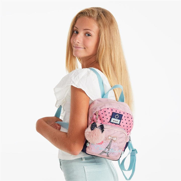 Enso Bonjour Kleiner Rucksack Rosa 19x23x8 cm Polyester 3,5L Mochila pequeña Rosa, Mochila pequeña R