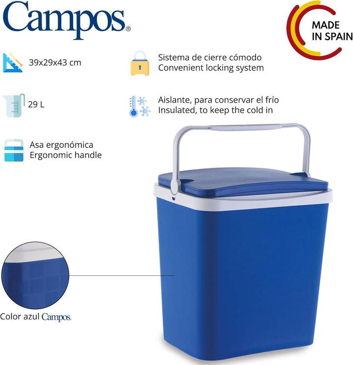 Campos 14400 Kühlbox für unterwegs, hermetischer Verschluss 29 l
