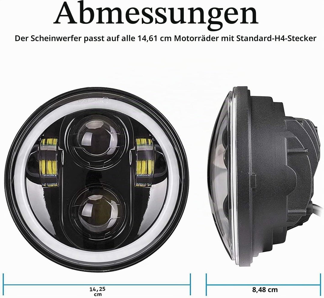 'Neue Typ 5.75 5 3/4 Zoll LED Scheinwerfer Engel Augen für Halo Motorrad (EIN Jahr Garantie) Version