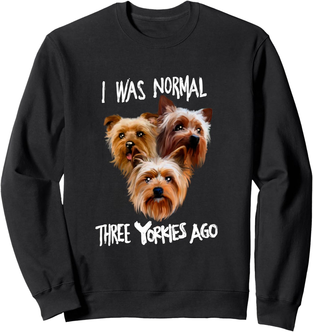 Yorkshire Terrier Lustige Yorkie Normal Drei Yorkies vor Sweatshirt