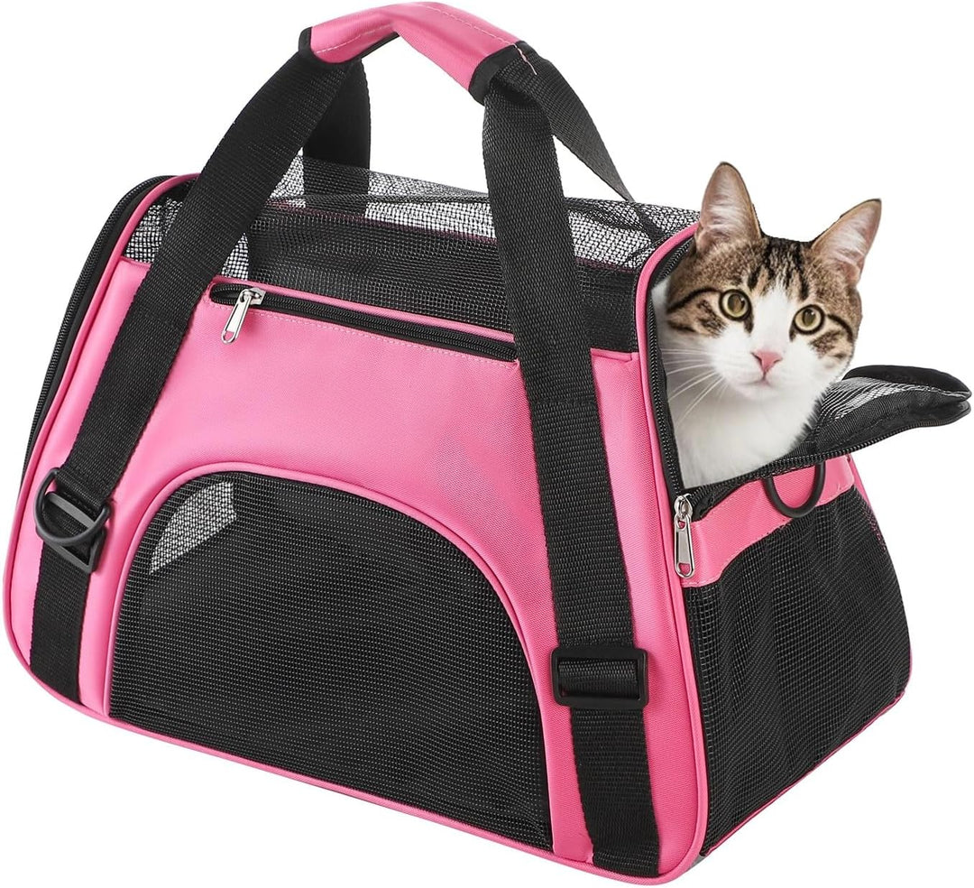 Hundetasche Netzgewebe Atmungsaktiv Katzentransportbox Faltbar Hundetragetasche Waschbar Matte Klein