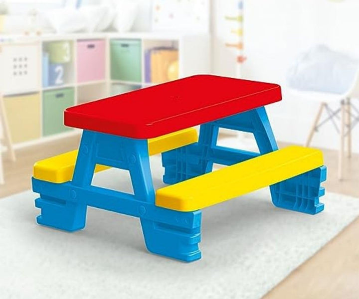 Dolu 8690089030085 3008 Picknicktisch für 4 Personen 1, Small Rot , Gelb , Blau, Rot , Gelb , Blau