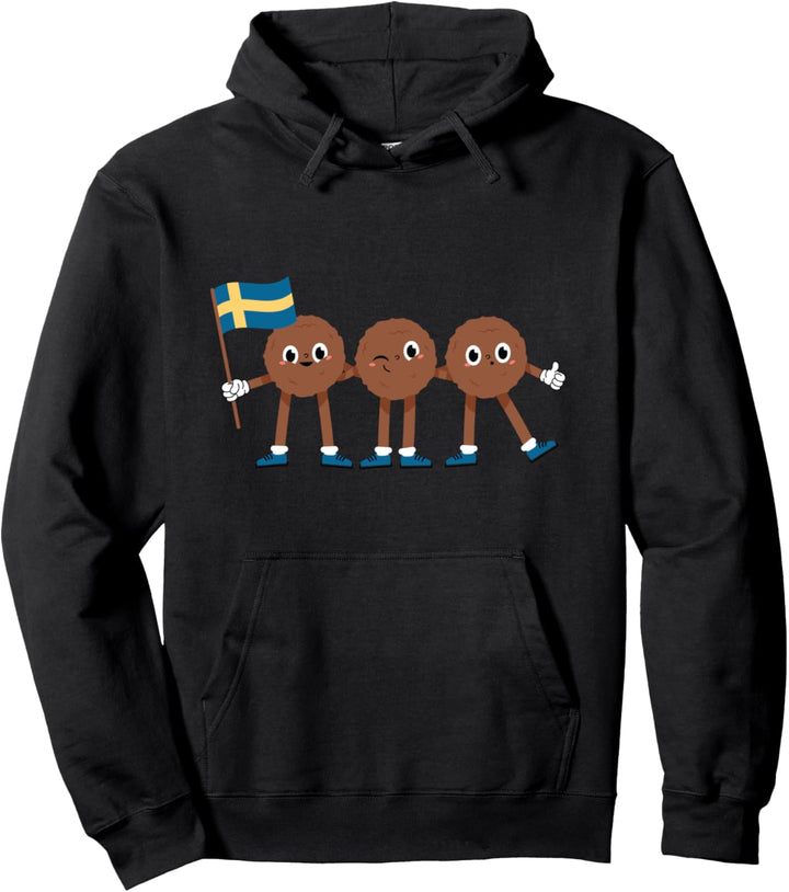 Lieblingsessen Schwedische Fleischbällchen Schweden Flagge Pullover Hoodie