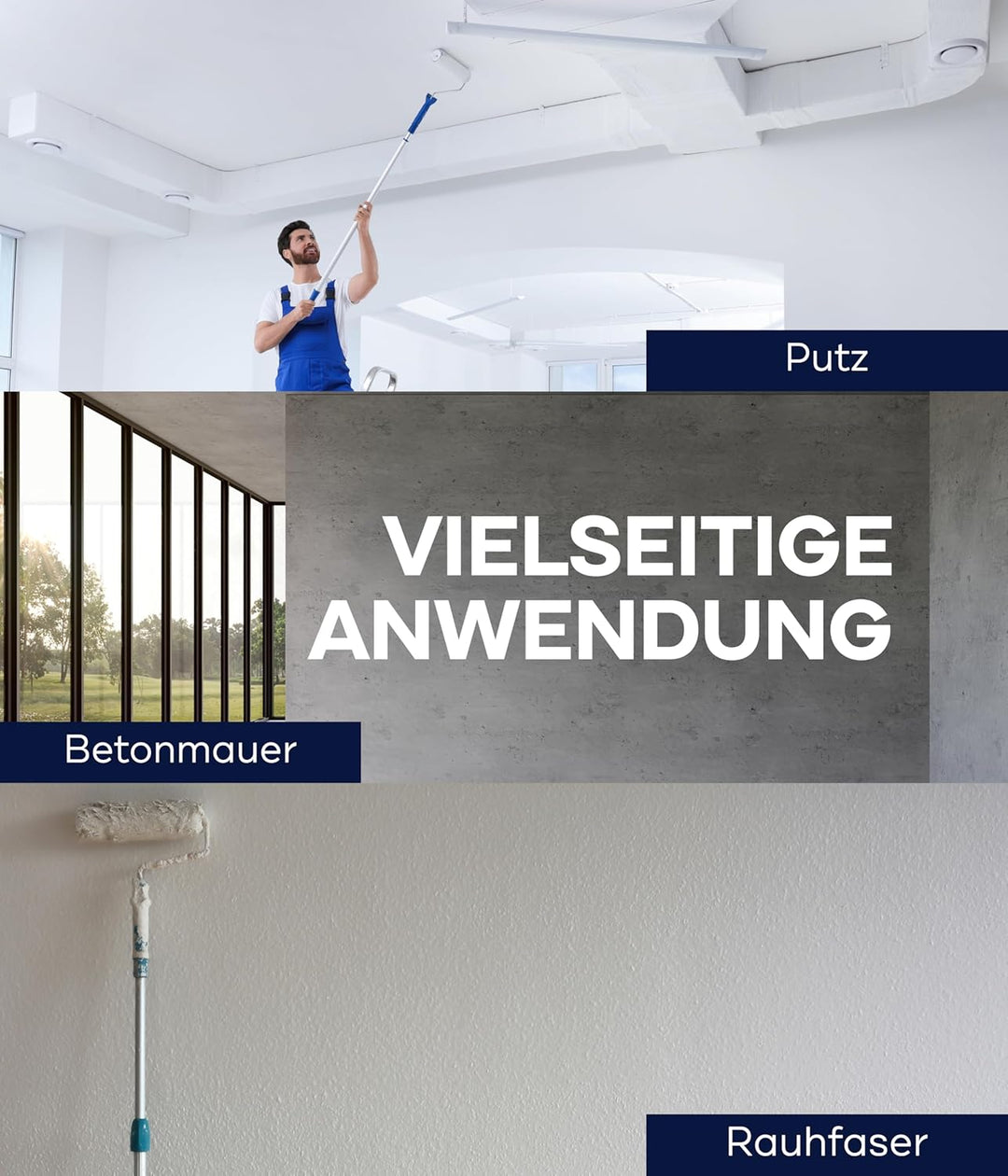 plid® Polarweiss Wandfarbe Weiss matt 10L [HOHE REICHWEITE] - Weisse Wandfarbe Polarweiss geruchsarm