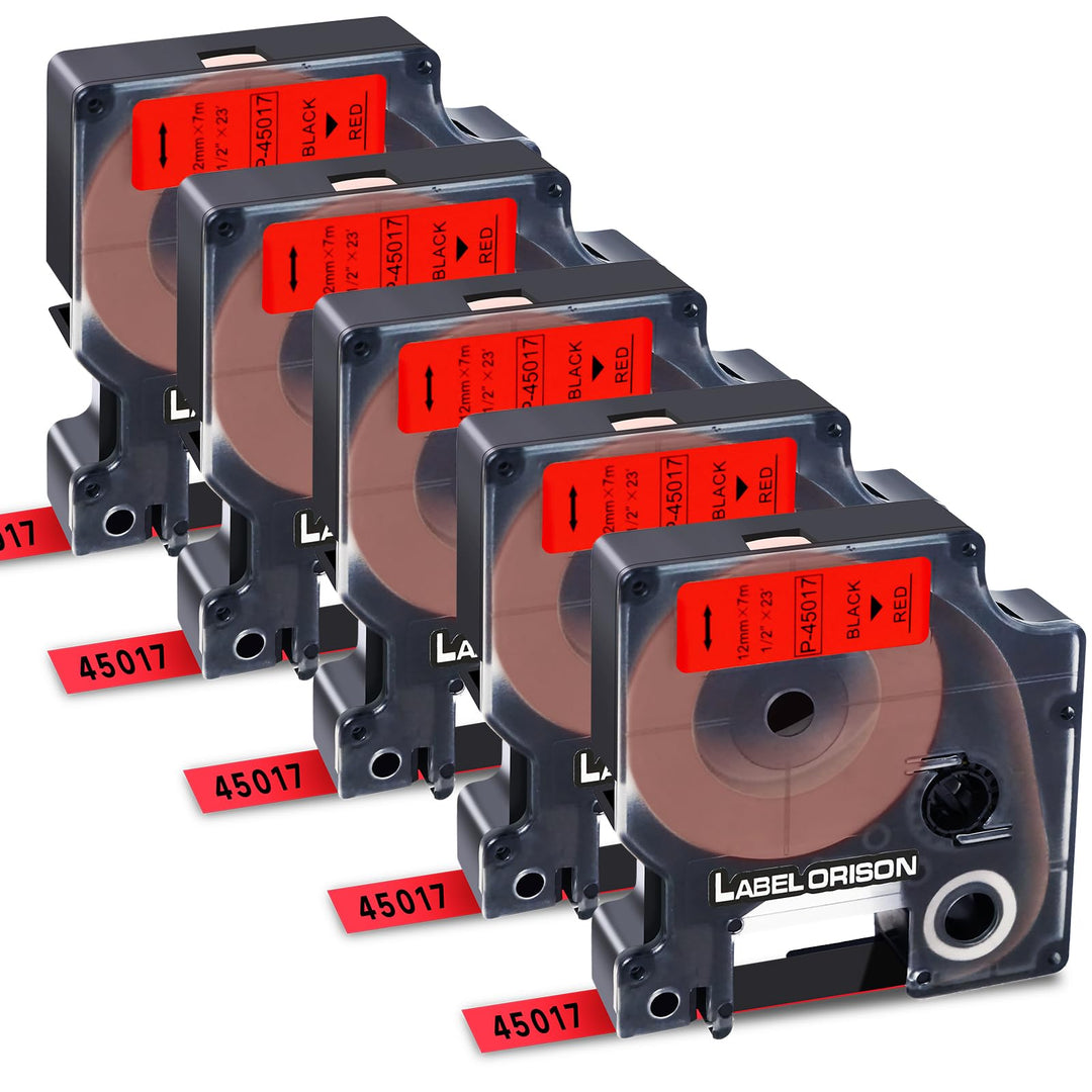 A45017 Kompatibel mit Dymo D1 Etikettenband (12mm x 7m) Ersatz für Dymo LabelManager 160 220P 280 36