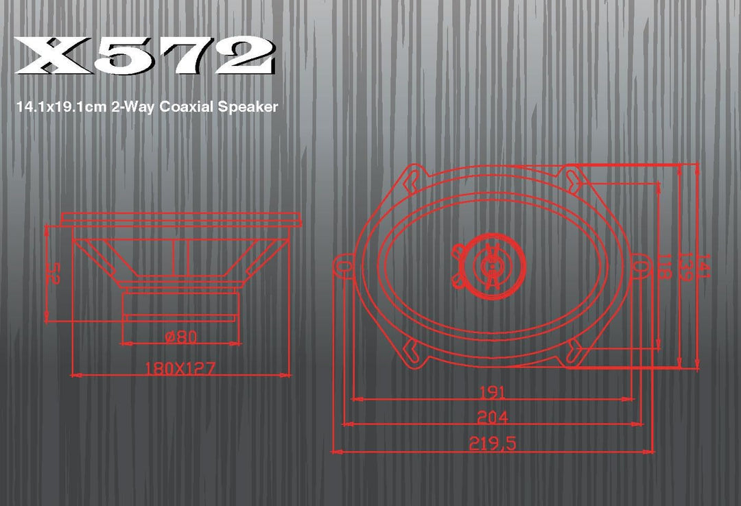 Excalibur X572 2 Wege Autolautsprecher 13 x 18 cm/6 x 9, 450 W Paar Preis für viele Ford, Mazda oder