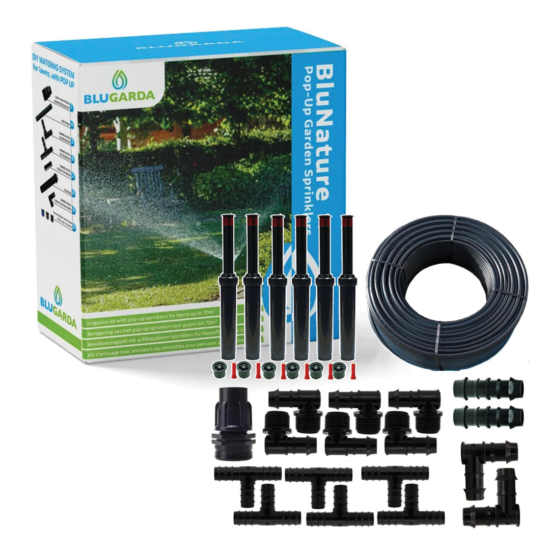 BluGarda - BluNature Pop-Up Bewässerungssprinkler für den Garten - Rasenbewässerung Sprinklersystem