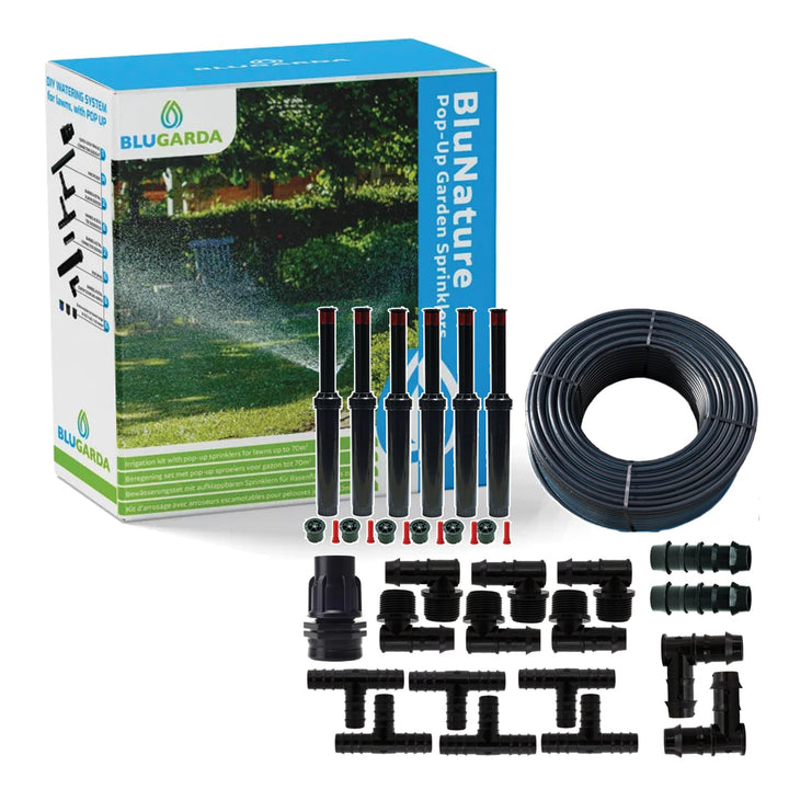 BluGarda - BluNature Pop-Up Bewässerungssprinkler für den Garten - Rasenbewässerung Sprinklersystem