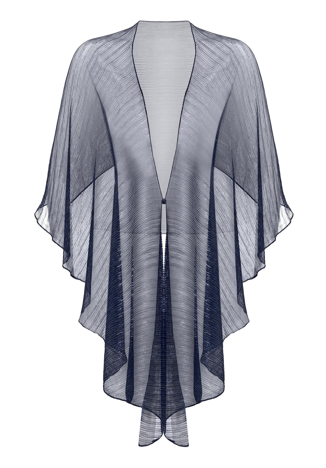 Vera Mont Damen Cape im Glitzer-Look Standard Einheitsgrösse Blue/Black, Standard Einheitsgrösse Blu