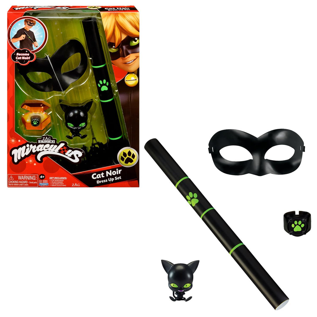Bandai - Miraculous Ladybug - Verwandlungsset - Cat Noir - Superhelden-Kostüm und Accessoires - Kost