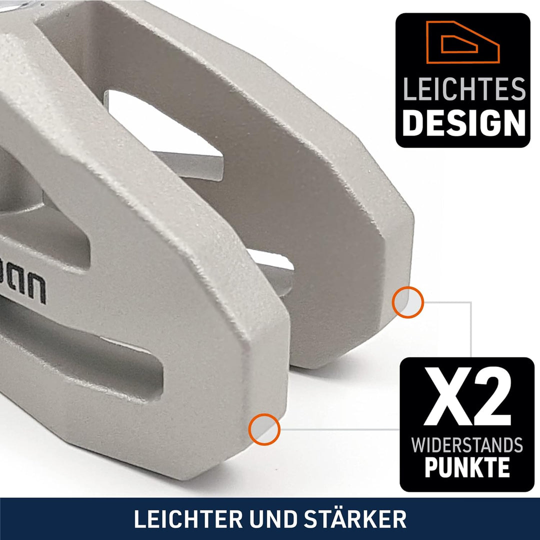URBAN UR208T Bremsscheibenschloss Motorrad mit Erinnerungskabel, Leichtes Design, 10 mm Sicherungsst