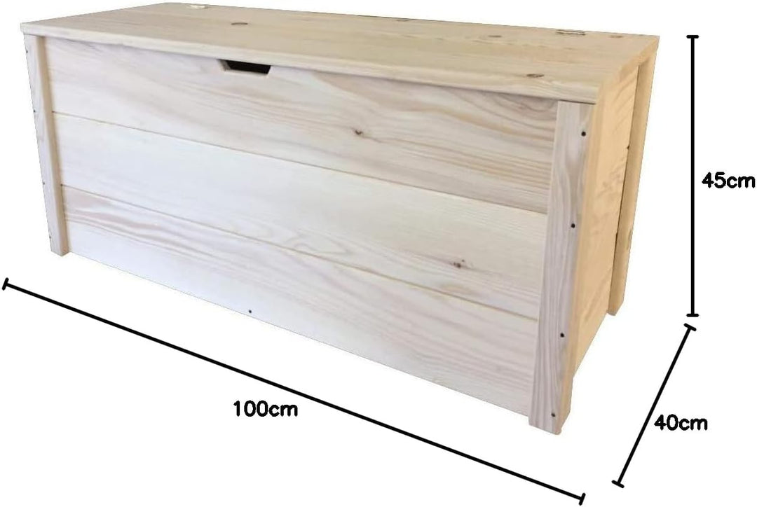 TOTAL WOOD 2012 Truhebank sitzbank sitztruhe truhen banktruhe aus Holz 100x40x45H cm, 100X40X45