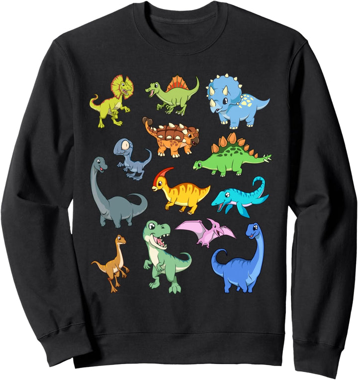 Viele Kawaii Dinosaurier Sweatshirt