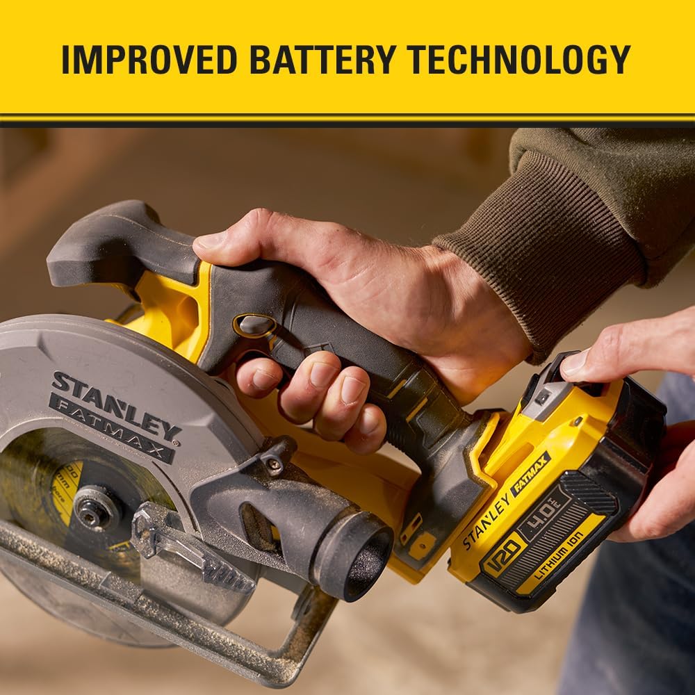 Stanley FatMax 18V Akku-Handkreissäge SFMCS500B (werkzeuglose Schnitttiefen- und Winkeleinstellung b