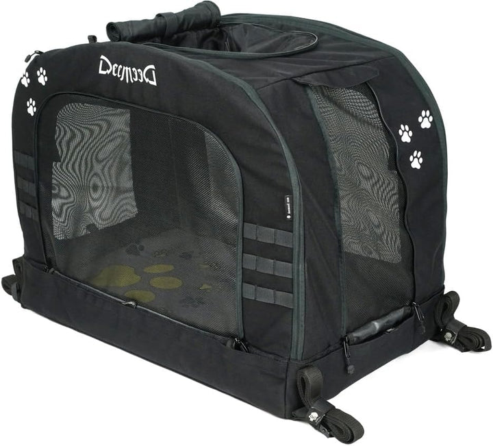 DEEMEED PETBAG Motorrad Tasche für Hunde und Katzen (2-36 kg), wasserdicht, tragbar, dreifach belüft