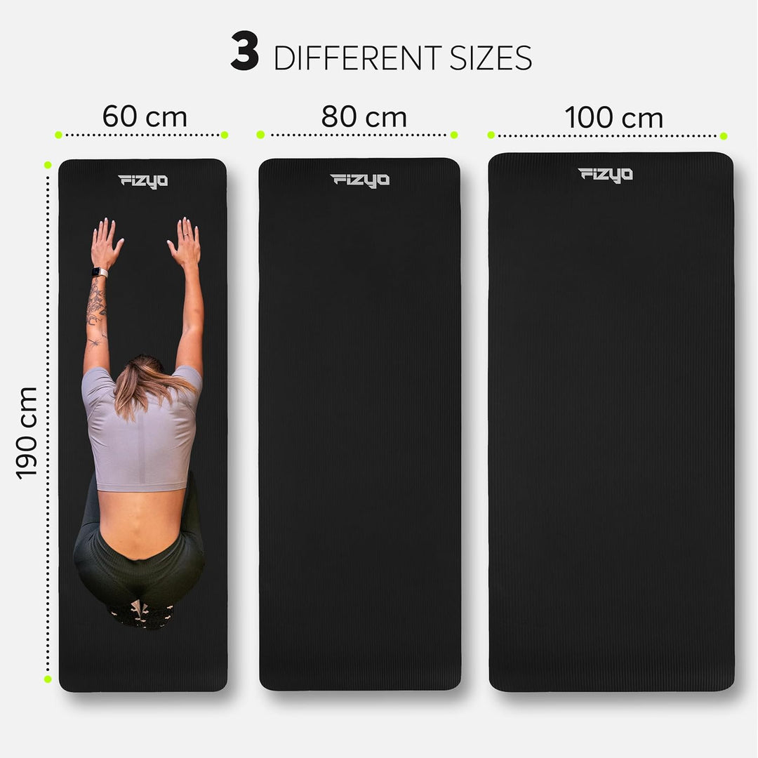 Fizyo Rutschfeste Yogamatte aus NBR-Schaum 190×100×1,5 cm – Extra Grosse Fitness- und Gymnastikmatte