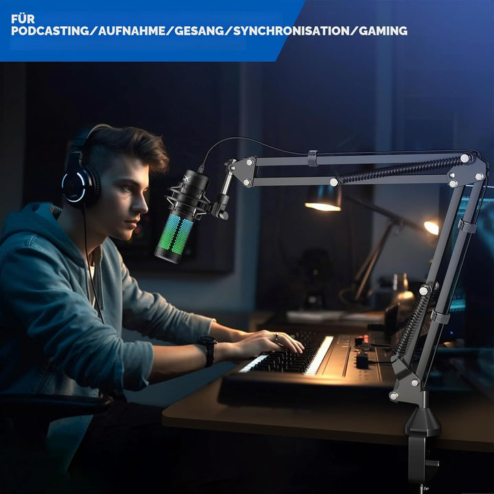 Mikrofon Arm,Aokeo AK-35 Mikrofon Ständer Arm für Blue Yeti,Blue Snowball,HyperX QuadCast,SoloCast,E